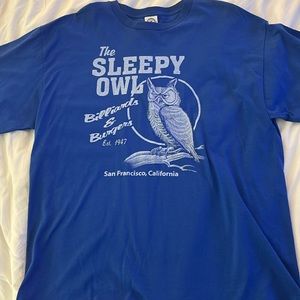 VINTAGE The Sleepy Owl 🦉UNISEX SHIRT - XL 🎱🍔